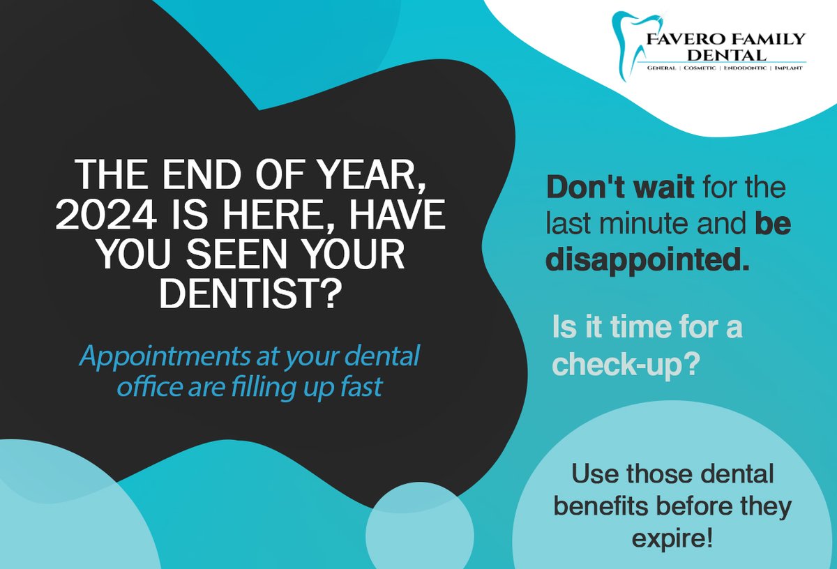 FaveroFamDental's tweet photo. Get ready to welcome the new year with a healthy, beautiful smile. It's time to optimize your dental coverage and give importance to your oral health. Contact us at (940) 566-2847 to book your appointment.
#DentalInsurance #DentalBenefits2024 #OralHealthCoverage #Denton #TX https://t.co/tj7CWvzRyh