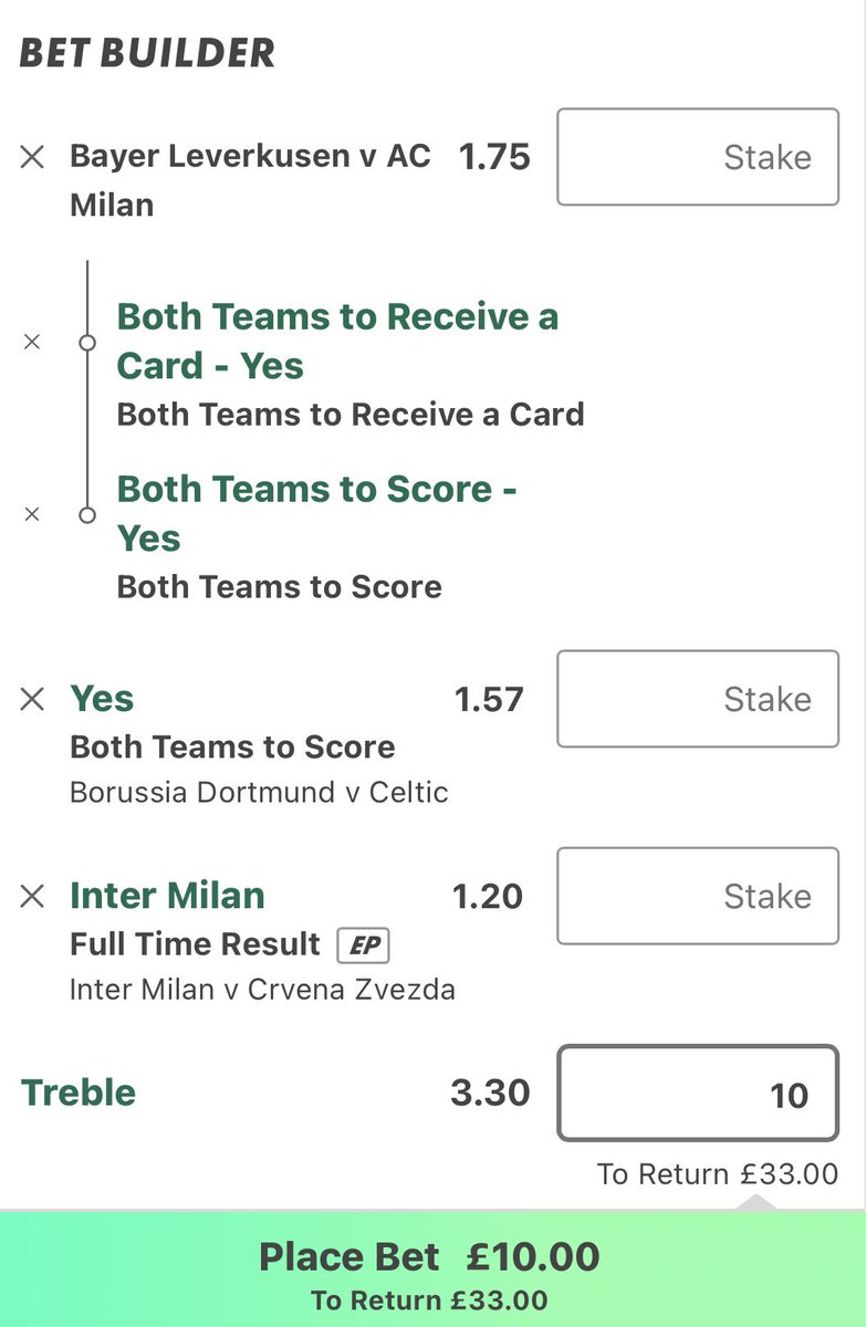 PelicanP1cks's tweet image. Who doesn’t love a #UEFAChampionsLeague Acca🤑 

Coming in @3.30 is unreal stuff😎

#backit