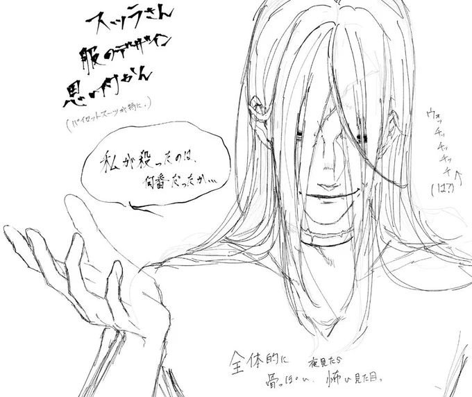 WIP  

弊ルビコンのスッラさん
髪の毛長ーーーーいイメージだけど、会う度に髪の毛変わっていくのもいいかもなって描いてて思った  
服のイメージというかデザインが全然思いつかないから顔だけポイってしておくね 