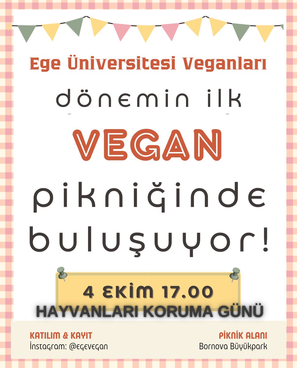 Ege Üniversitesi Veganları olarak karda vegan piknik yapmışlığımız da var ama sen yine de havalar soğumadan gel 🥹🌱

#EgeÜniversiresi #EgeÜniversitesiVegan #EgeVegan #Vegan #hayvanhakları