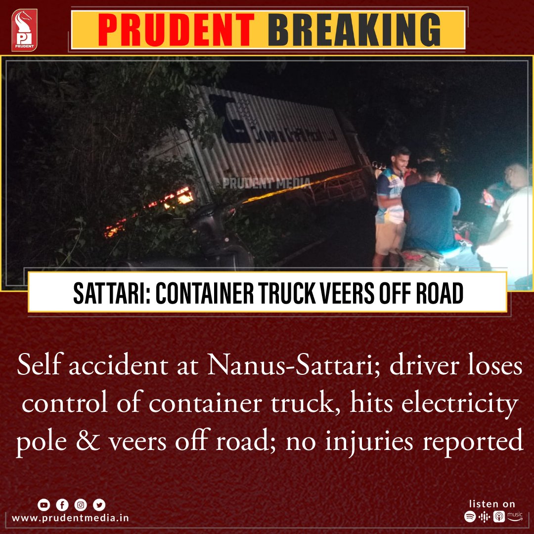 prudentgoa's tweet photo. #Goa #Nanus #Sattari #Accident https://t.co/3eJvZRgdot