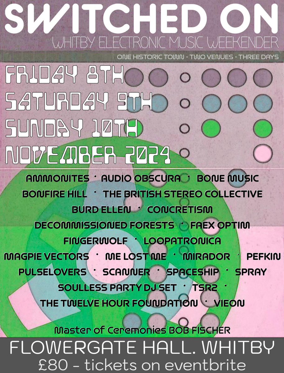 I am so excited to share that I will be performing at SWITCHED ON in Whitby this NOVEMBER!!! 3 days, 2 venues, only £80! It seems silly not to come, why miss out on being part of this phenomenal event??? @flowergatehall