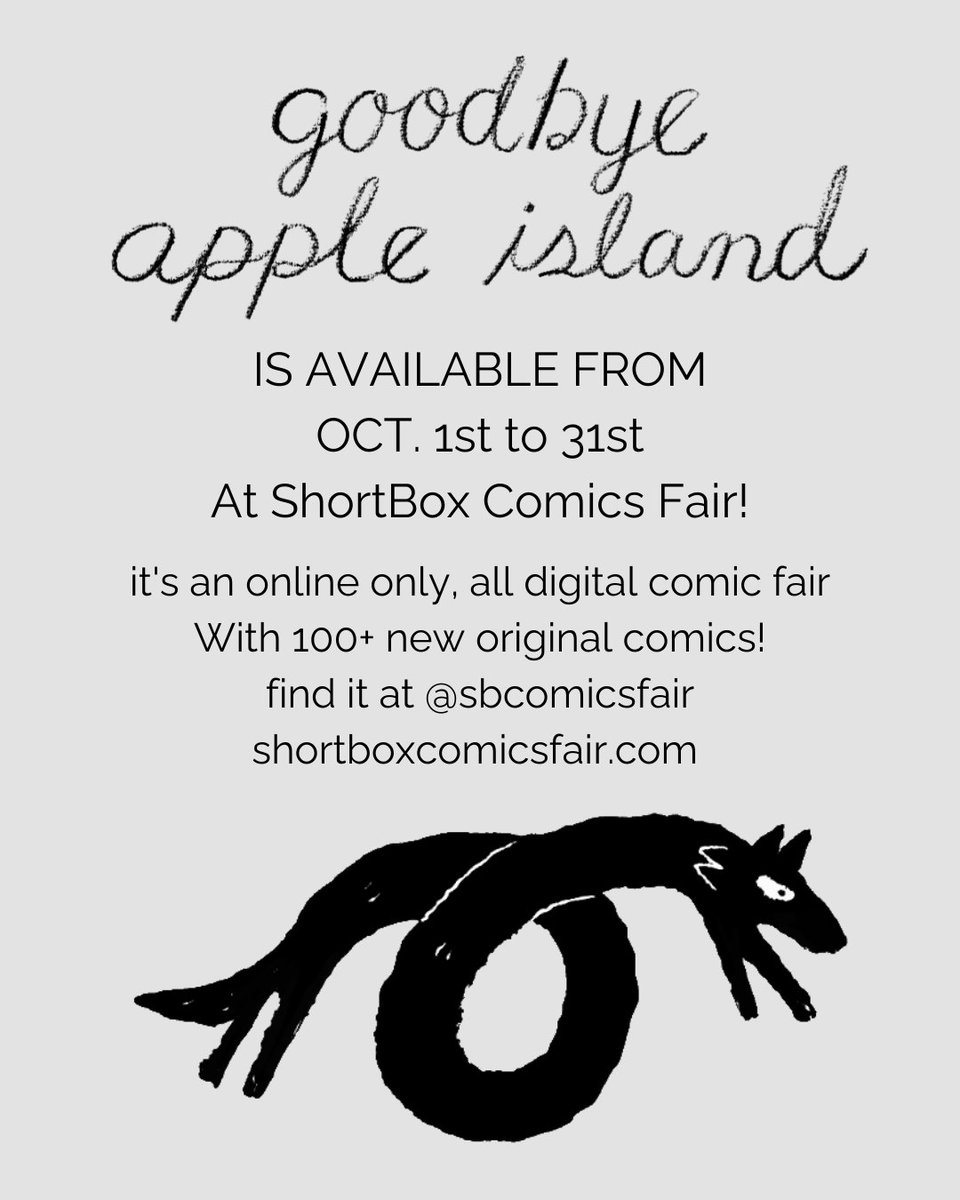 It's time for @SBComicsFair 2024!
My comic this year is "Goodbye Apple Island"! It's a story about friendship, has a long wolf and could it be... GIANT MOLES? 