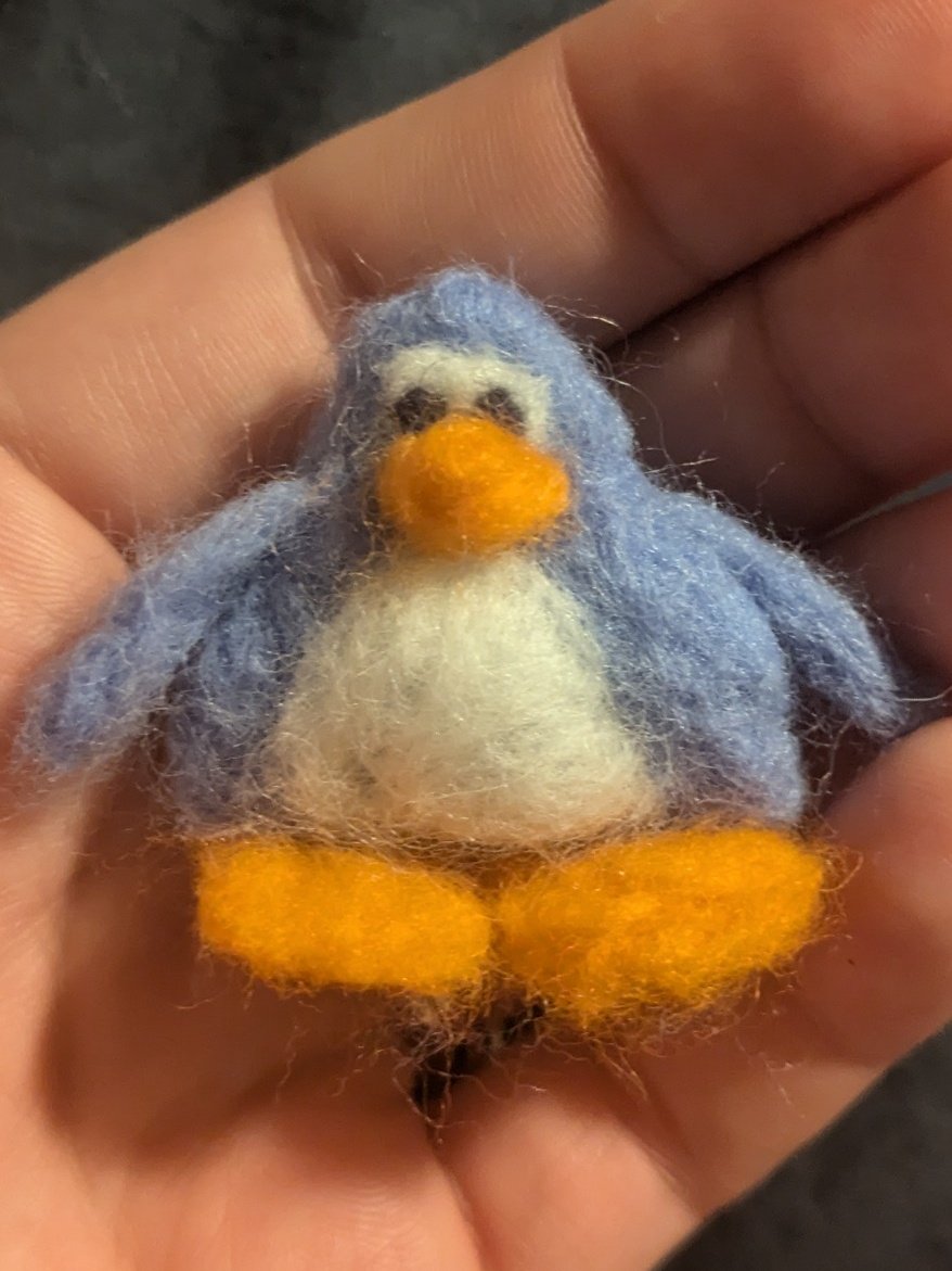I got a needle felting kit &amp; literally feel like Dr. Frankenstein... it's aliiive😭