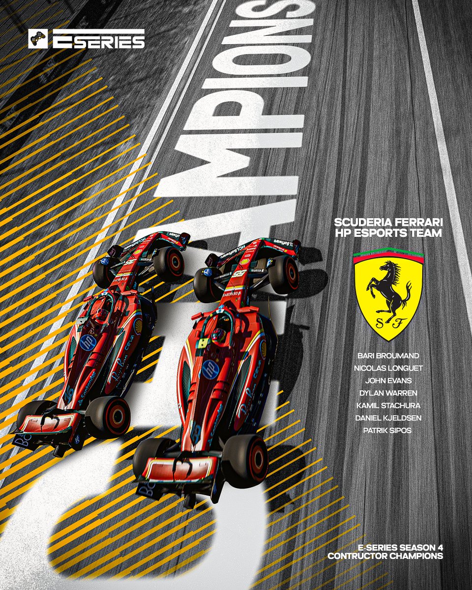 PSGL (@premiersimgl) on Twitter photo CHAMPIONS ๐ช
<a href="/FerrariEsports/">Ferrari Esports</a> are your Season 4โฃ E-Series champions ๐
Absolute class ๐
#PSGLxESeries CHAMPIONS ๐ช
<a href="/FerrariEsports/">Ferrari Esports</a> are your Season 4โฃ E-Series champions ๐
Absolute class ๐
#PSGLxESeries