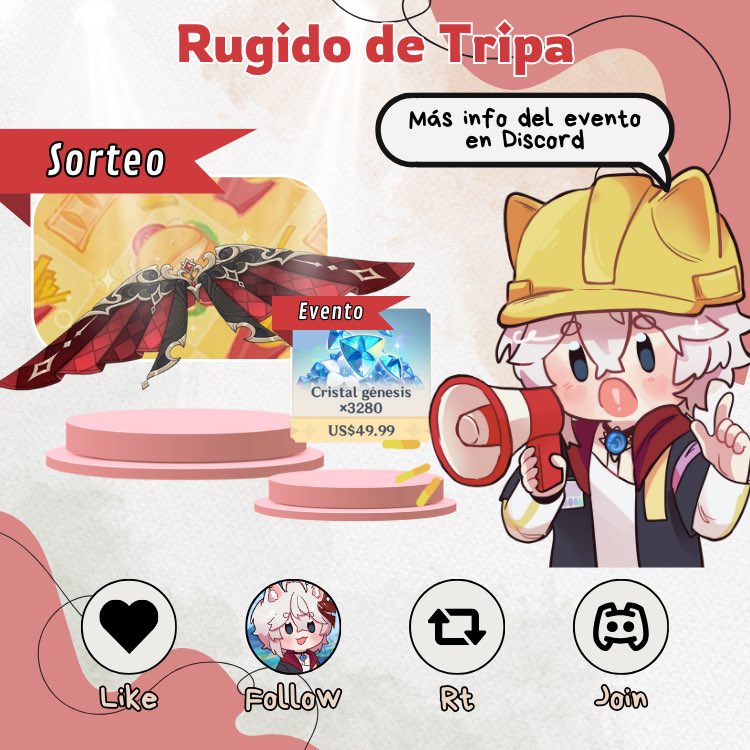 nathaneousgx's tweet photo. 🔥🎁 SORTEO LATAM🎁🔥 
1️⃣ Follow, Like + RT
2️⃣ Ser miembro de https://t.co/qaplpd5Ftt 
3️⃣ Follow: https://t.co/fGGre2CGJE

- Resultados 17/10/24, vía twitch ⚡️ 
- Estaremos realizando Sorteos y Eventos durante octubre vía Discord/Twitch (Alas, Cristales/Bendis/ Pb) ✨ 

Suerte!! https://t.co/q2Xa5BQkWO