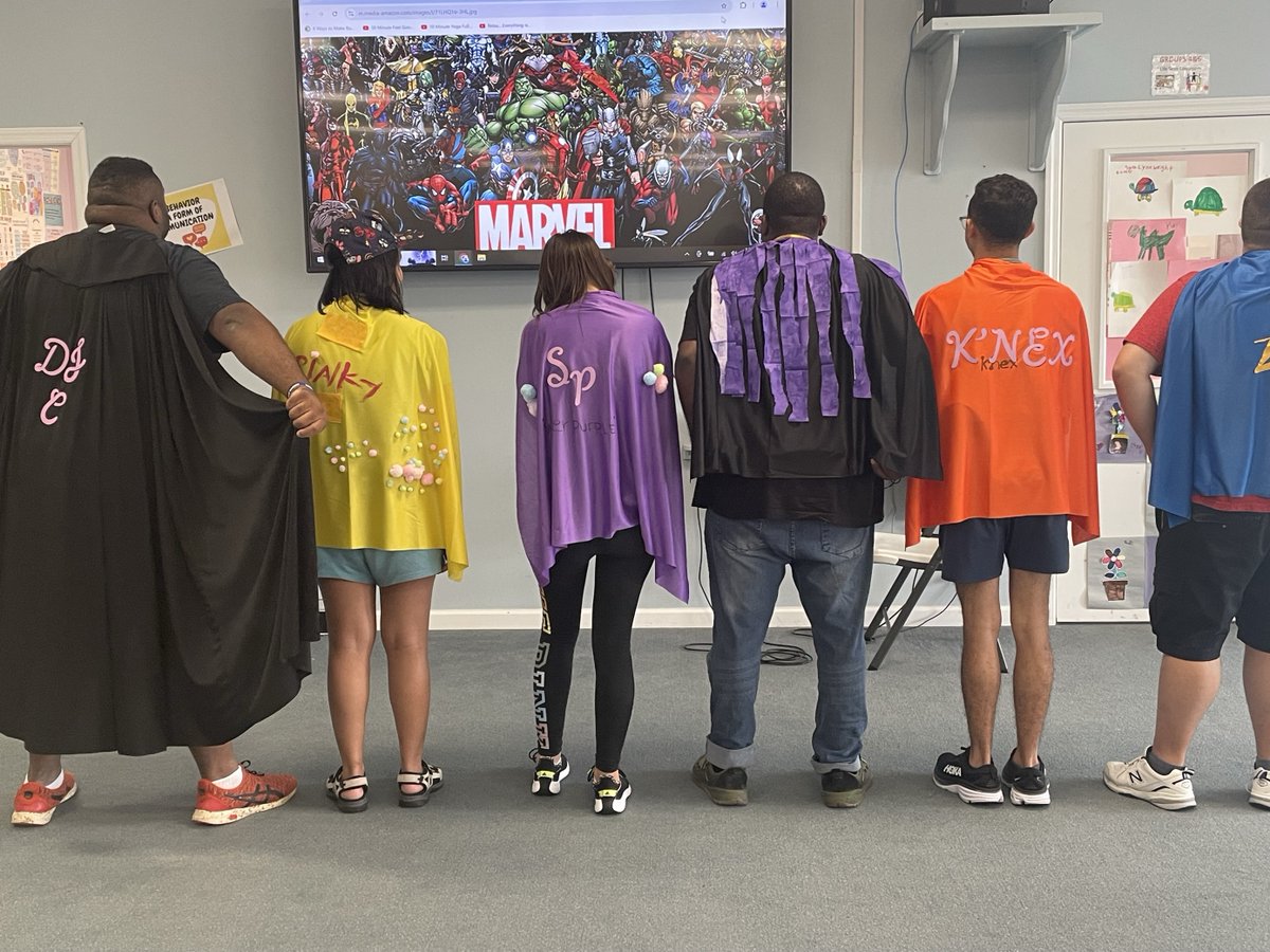 TheirPlaceNJ's tweet image. 🦸‍♂️ Superhero vs. Villains Day at Saturday Recreation! 🌟Our group had an action-packed day with superhero name tags, capes, and an epic rescue mission!💥Great job, heroes! theirplace.org/our-programs. 

#SuperheroVsVillains #SaturdayRecreation #MakingMemories