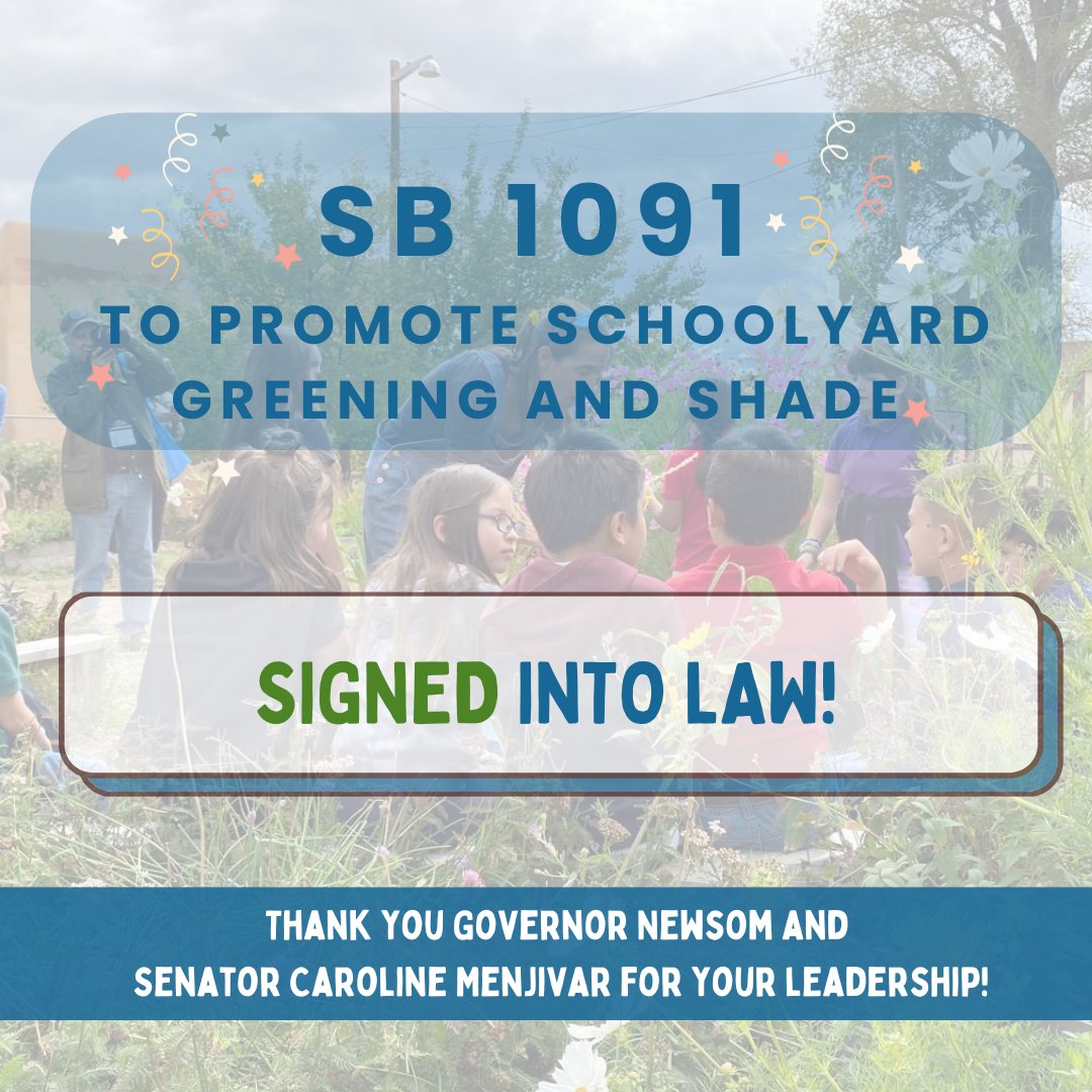 UndauntedK12 (@undauntedk12) on Twitter photo Thank you <a href="/CAgovernor/">Governor Gavin Newsom</a> for signing #SB1091 (<a href="/CarolineMenjiv3/">Caroline Menjivar</a>), which removes a critical barrier to implementing schoolyard greening projs! Now let’s pass #YesOn2CA, which allows schools to use state bond funds for safe & healthy outdoor learning & play spaces! Thank you <a href="/CAgovernor/">Governor Gavin Newsom</a> for signing #SB1091 (<a href="/CarolineMenjiv3/">Caroline Menjivar</a>), which removes a critical barrier to implementing schoolyard greening projs! Now let’s pass #YesOn2CA, which allows schools to use state bond funds for safe & healthy outdoor learning & play spaces!