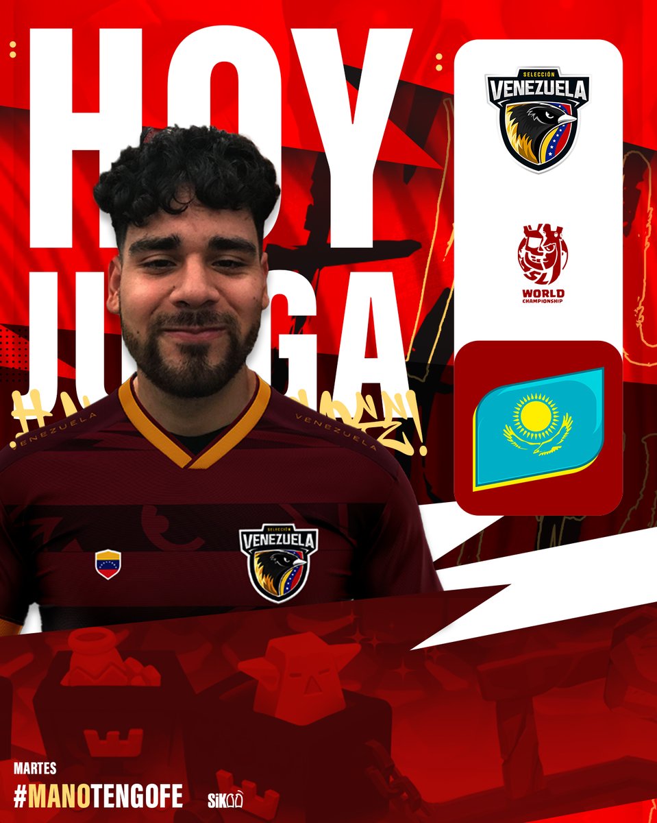 Venezuela Clash Royale 🇻🇪 (@seleccionvzlacr) on Twitter photo #CR | ¡MatchDay! 🔴
¡Hoy juega nuestra VINOTINTO! 🔥
En esta ocasión nos enfrentaremos contra <a href="/Kzpower17/">Kazakhstan</a> en la jornada 4 de la <a href="/CR_Supremacy/">Supremacy League</a> World Championship.
¡A ganar, muchachos! 👊🏻
#LaVinotintoCR • #LaSeVe24 #CR | ¡MatchDay! 🔴
¡Hoy juega nuestra VINOTINTO! 🔥
En esta ocasión nos enfrentaremos contra <a href="/Kzpower17/">Kazakhstan</a> en la jornada 4 de la <a href="/CR_Supremacy/">Supremacy League</a> World Championship.
¡A ganar, muchachos! 👊🏻
#LaVinotintoCR • #LaSeVe24