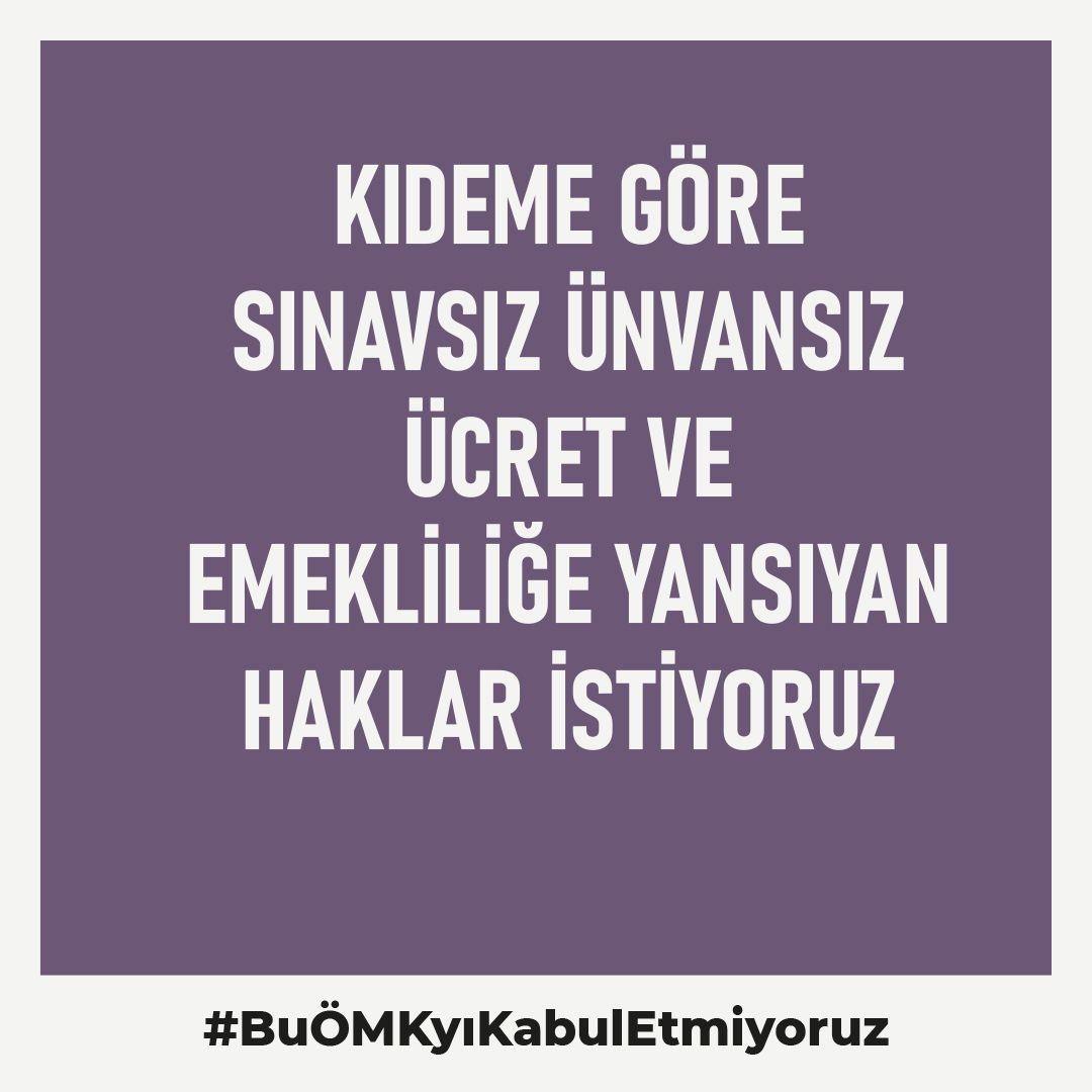 Öğretmenlerin sorunlarını, öğretmenleğin nasıl bir meslek olduğu bilemeden çıkarılacak meslek kanununu kabul etmiyorum. 
#BuÖMKyıKabulEtmiyoruz