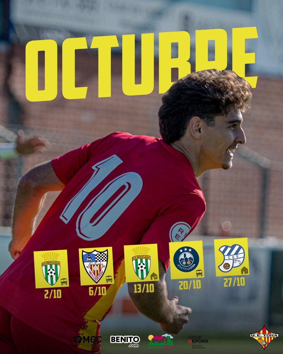 𝗖𝗔𝗟𝗘𝗡𝗗𝗔𝗥𝗜 𝗗’𝗢𝗖𝗧𝗨𝗕𝗥𝗘 🗓️

Petit resum del que ens espera aquest mes d’octubre👀

Let’s go 🤝🏻 <a href="/GEscarrabill/">Guillem Escarrabill</a> 

#somhitona #3rfef 🟡🔴❤️‍🔥