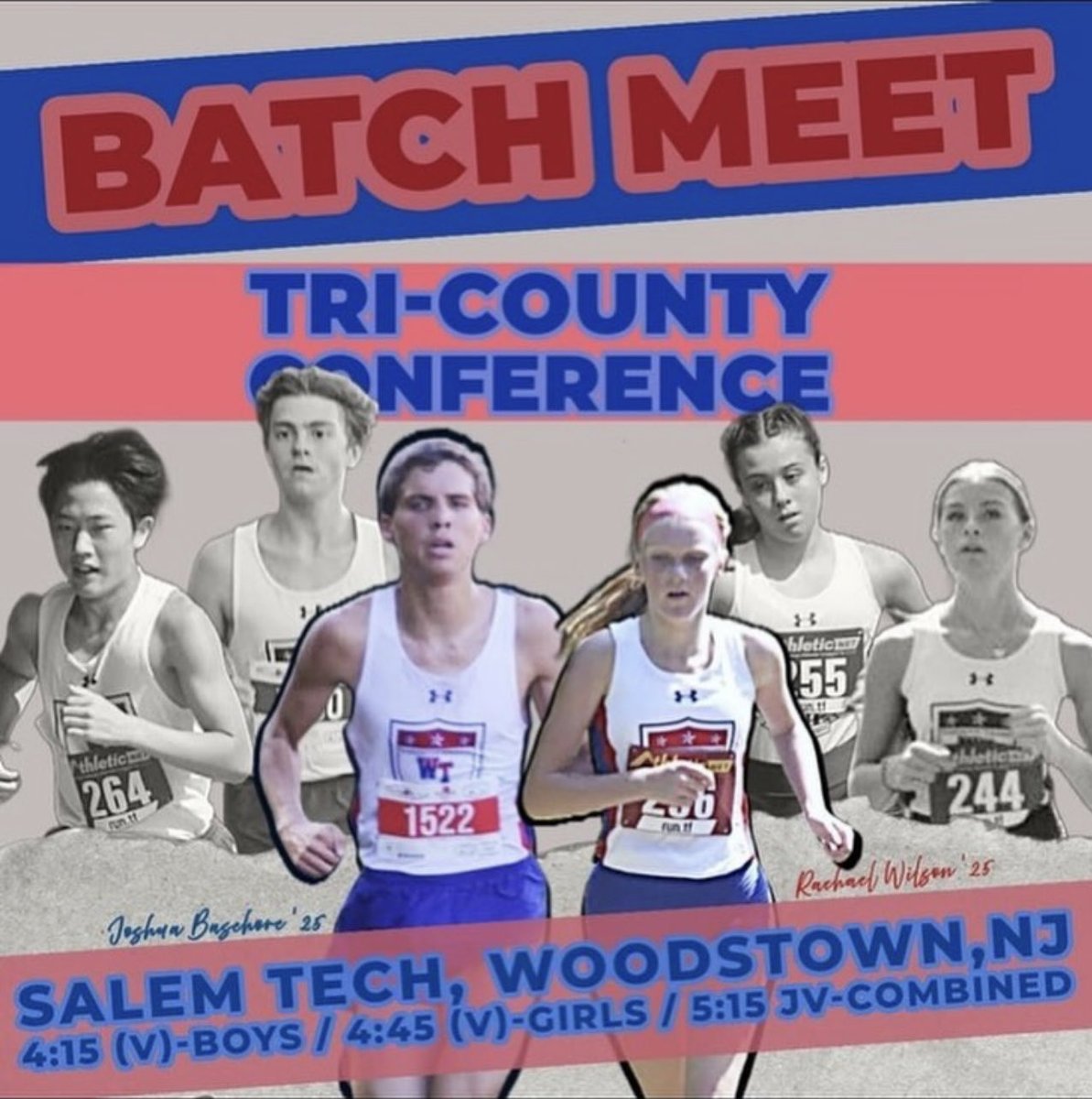 Cross Country 🏃‍♀️ 🏃‍♂️ 
TCC Batch meet

at Salem County Tech
⁦<a href="/TwpXC/">TwpXC</a>⁩
