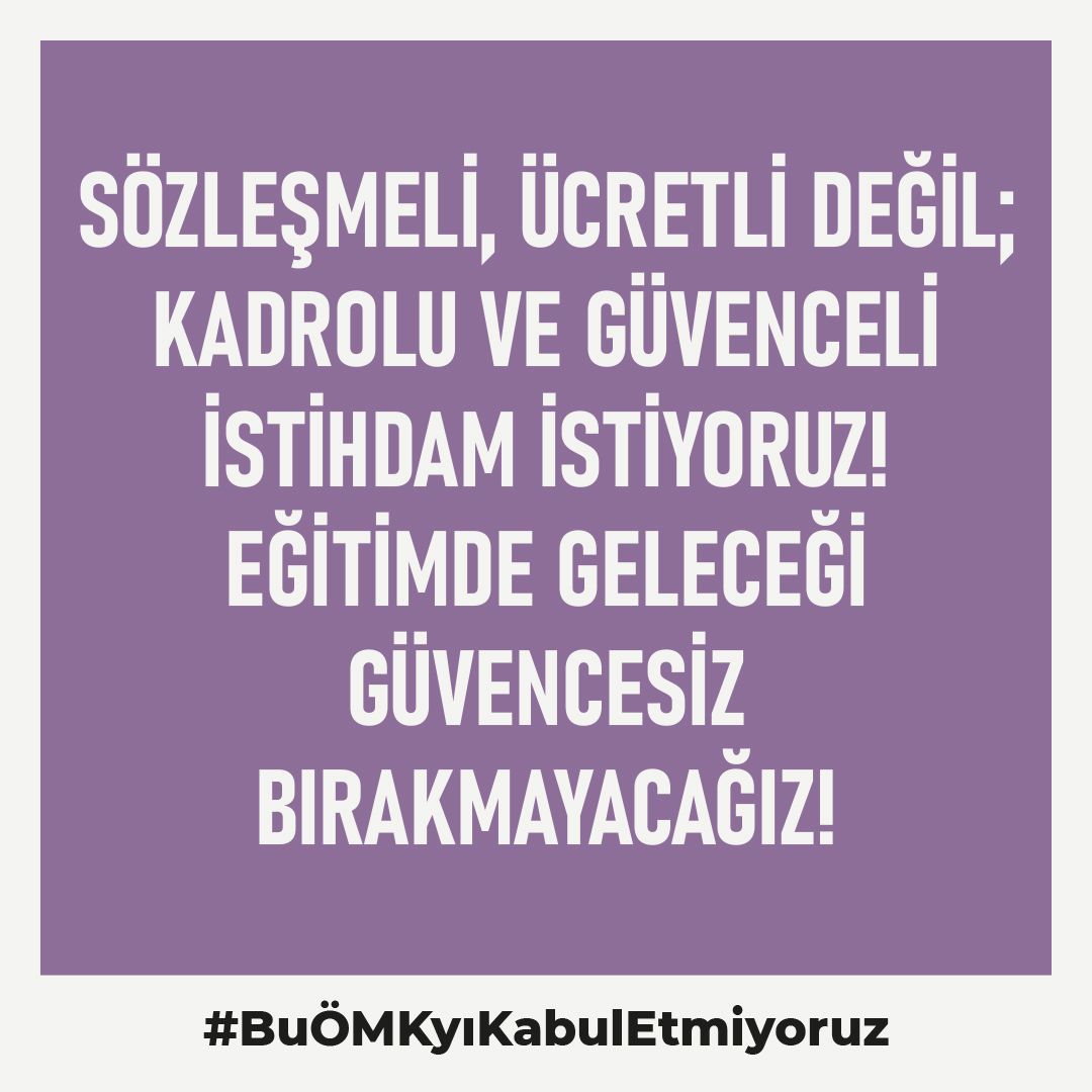#BuÖMKyıKabulEtmiyoruz