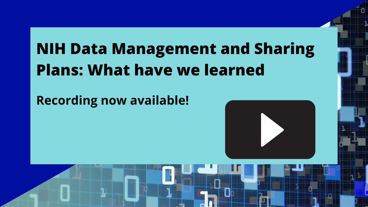 Lamar Soutter Library at UMass Chan Medical School (@umasschanlib) on Twitter photo Recording and slides are now available for our second September webinar, NIH Data Management and Sharing Plans: What have we learned. libraryguides.umassmed.edu/video_tutorial… <a href="/UMassChan/">UMass Chan Medical School</a> <a href="/UMassMedPostDoc/">UMass Chan Postdoc Association</a> Recording and slides are now available for our second September webinar, NIH Data Management and Sharing Plans: What have we learned. libraryguides.umassmed.edu/video_tutorial… <a href="/UMassChan/">UMass Chan Medical School</a> <a href="/UMassMedPostDoc/">UMass Chan Postdoc Association</a>