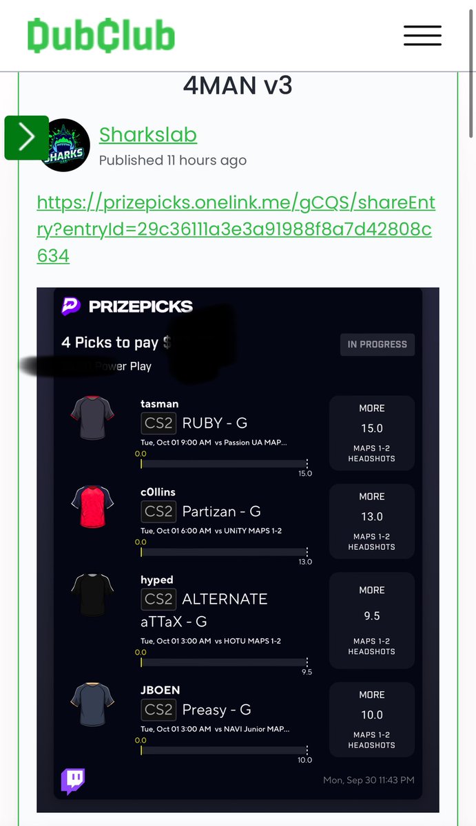 FMJEYY's tweet photo. CASHH THE 4MAN DUBCLUBBB ✅🔥 THATS TWO SLIPS , We still got a 4man and a 6 man ALIVE . DROP THEM SLIPSSSS 🤝🏾🔥🔥🔥

https://t.co/wM7DvV4yo5

#GamblingX | #Gamblingtwitter | #Prizepicks |#PlayerProps | #Betting | #Bet | #Sportsbetting | #BettingSports | #Sports 
#cs2picks #cs2prizepicks |#CS2