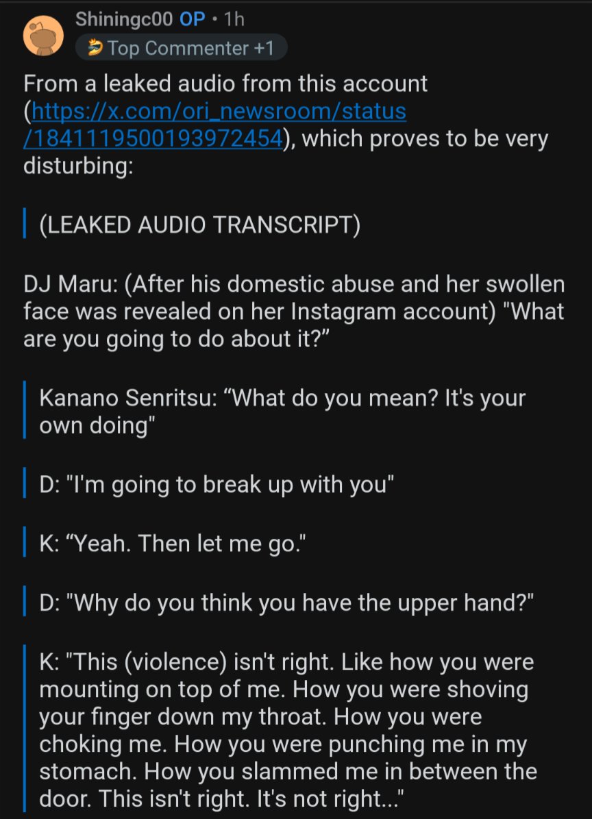 ask_aubry's tweet photo. Yet again abused women are told to think about their abuser's well being. 

Kanano was pressured to drop charges against DJ Maru because "DJ Maru won't be able to go overseas, think of his future". https://t.co/lQULz15m5O
