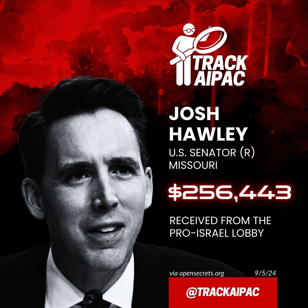 <a href="/HawleyMO/">Josh Hawley</a> Josh Hawley is #BribedByAIPAC to pledge allegiance to a genocidal foreign government.
x.com/HawleyMO/statu…