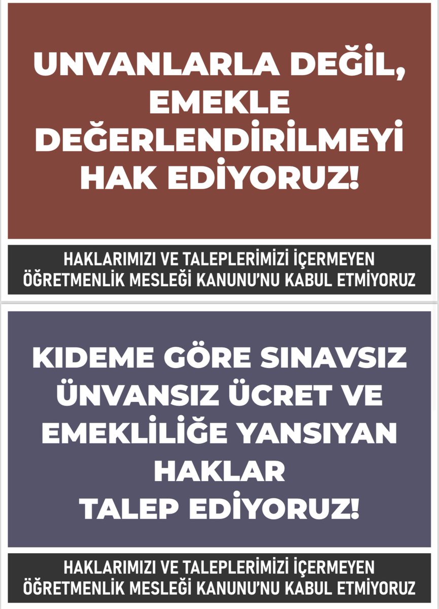 Biz öğretmenler #BuÖMKyıKabulEtmiyoruz