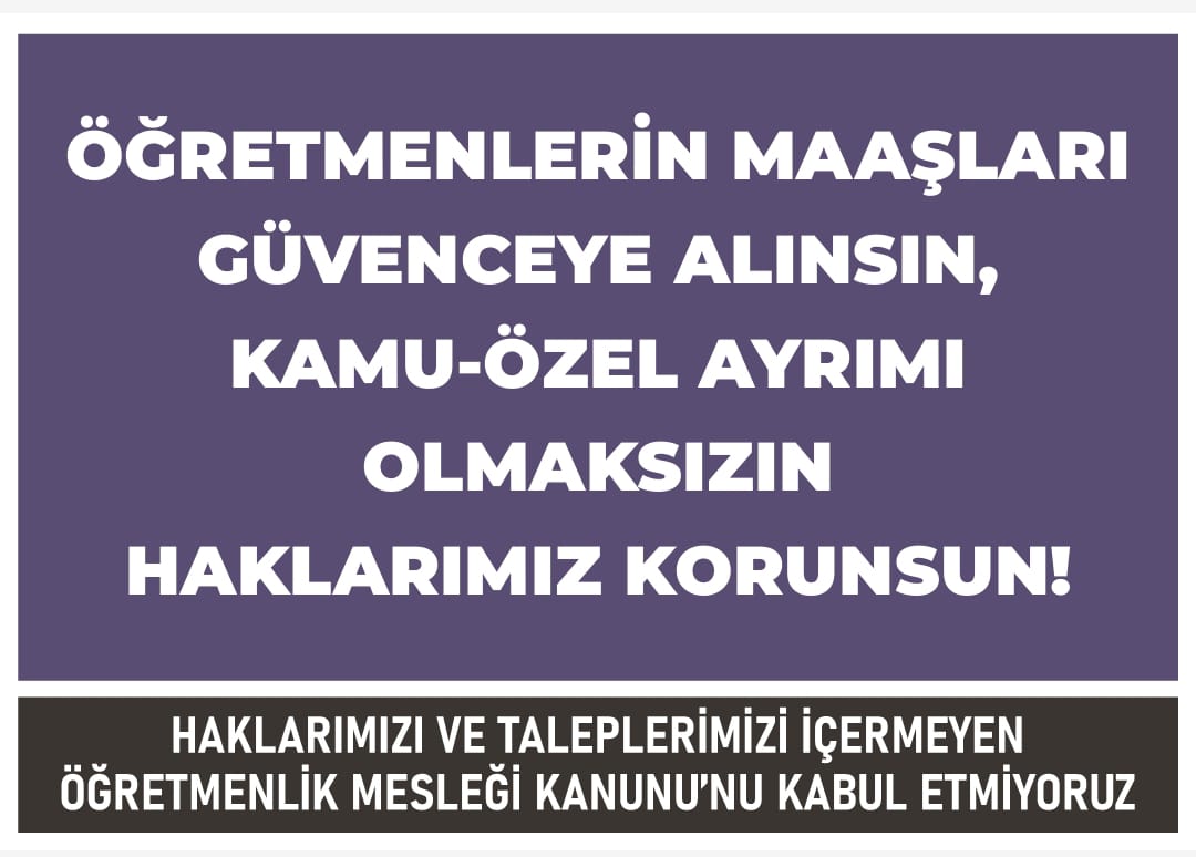 Biz öğretmenler #BuÖMKyıKabulEtmiyoruz