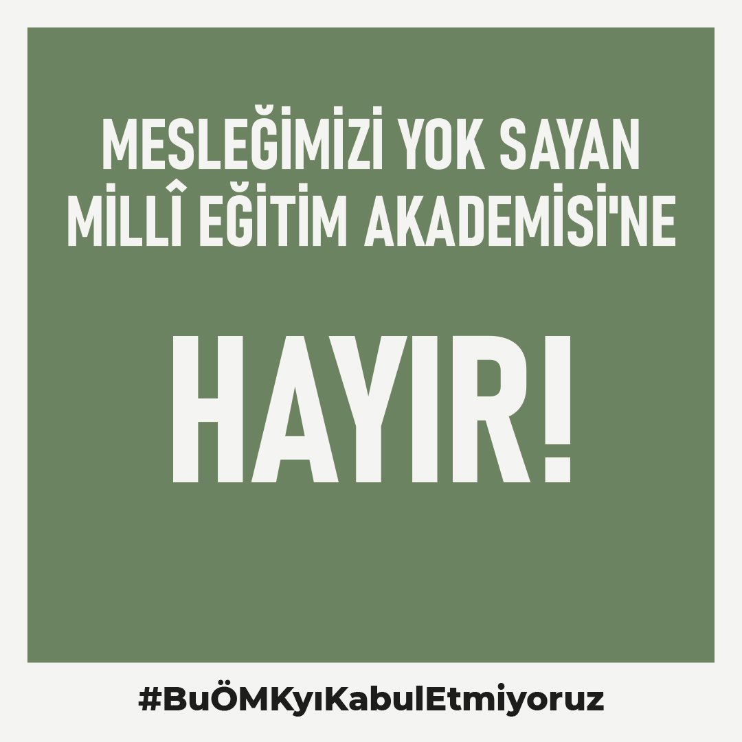 Biz öğretmenler #BuÖMKyıKabulEtmiyoruz