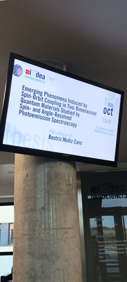SpinARPES_Lab's tweet image. Today Beatriz Muñiz Cano defended her ph D thesis. The first ph D thesis carried out in the @SpinARPES_Lab laboratory at @IMDEA_Nano. More than four years of very hard work. Congratulations, Bea.