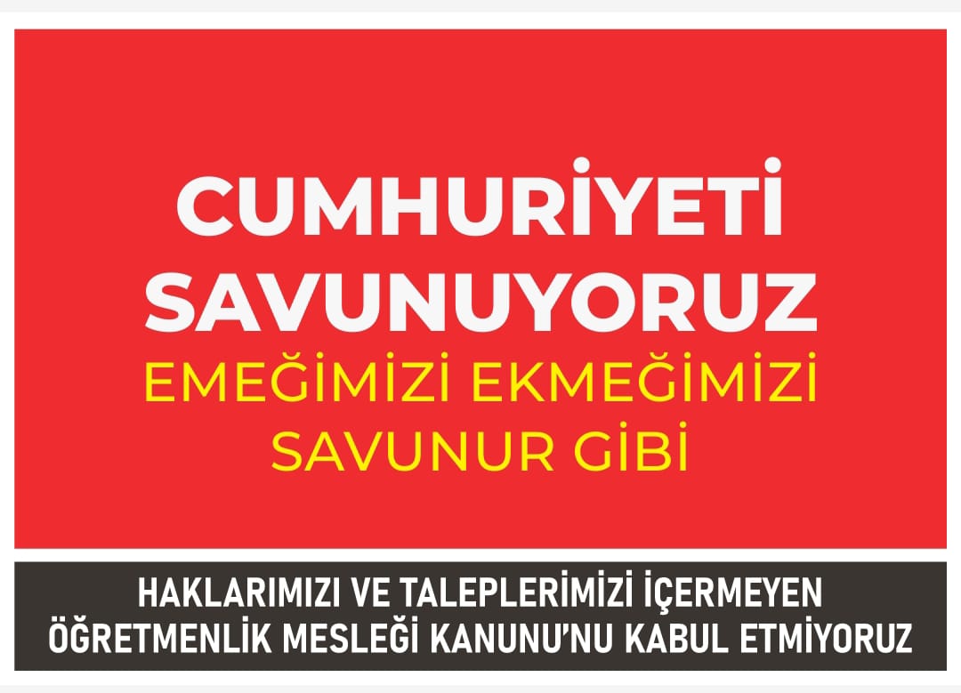 Biz öğretmenler #BuÖMKyıKabulEtmiyoruz