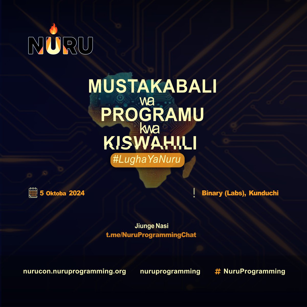 NuruProgramming's tweet image. Umesajili? 👀

nurucon.nuruprogramming.org