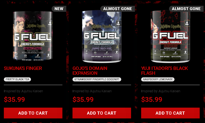 aclimits's tweet image. Should I try one of these JJK drinks?