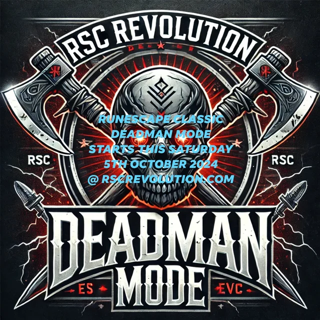 RSCRevolution's tweet photo. https://t.co/WTgN40YtbB DEADMAN MODE STARTS THIS SATURDAY 5th OCTOBER 2024! #rsc #deadmanmode https://t.co/35hBL8l1Of
