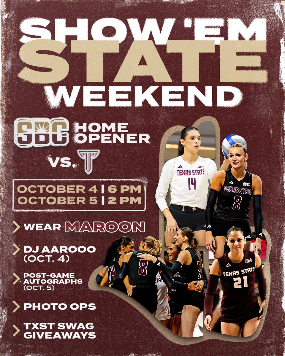 TxStateBobcats's tweet photo. Let’s “SHOW EM STATE”!!!
So much excitement going into the weekend! Rumor has it this Friday is #NationalTacoDay, and the first few hundred TXST students will have a fun free dinner😉😉
#ShowEmState https://t.co/7XEHSpwzcA