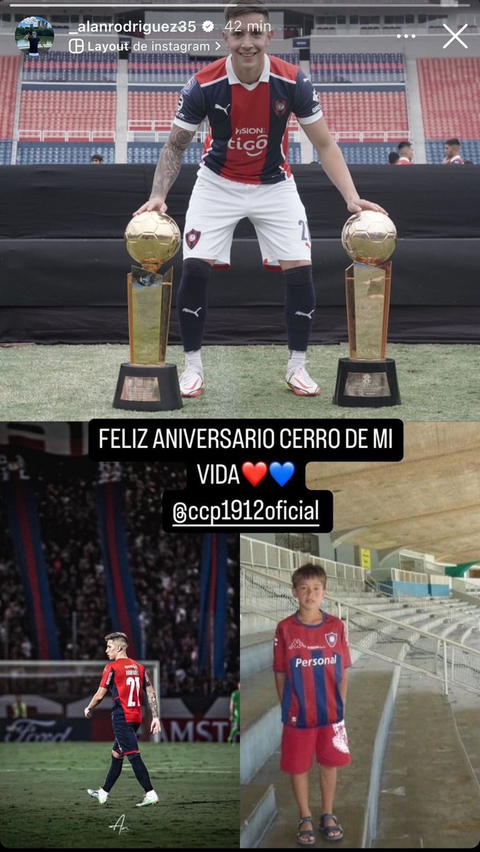 Alan Rodríguez en su historia de Instagram 🔵🔴