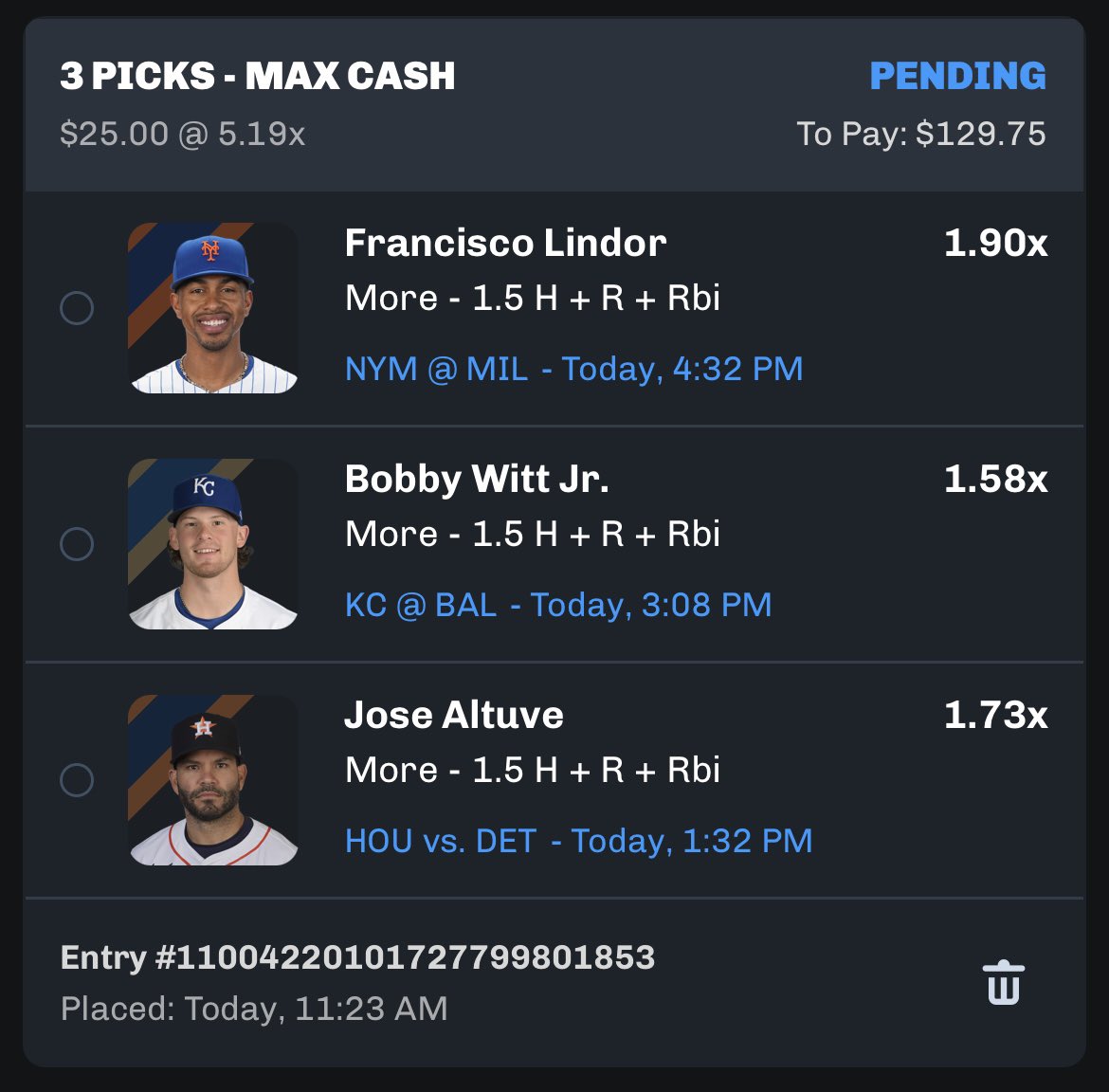 StatDoctorMD's tweet photo. 🚨 @ChalkboardHQ MLB Play 🚨
- **Francisco Lindor**: More than 1.5 H + R + RBI (@ChalkboardHQ odds boost!)
- **Bobby Witt Jr.**: More than 1.5 H + R + RBI
- **Jose Altuve**: More than 1.5 H + R + RBI
#MLB #PlayerProps #MaxCash #Chalkboard #BettingX #GamblingX https://t.co/VlraBmHnlN