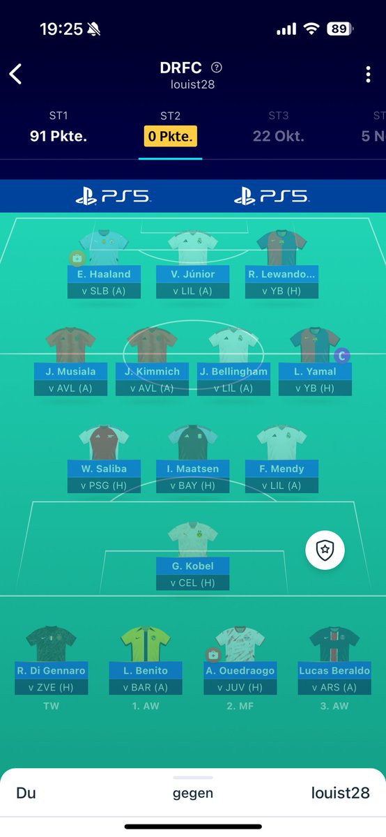 LovesSaturdays's tweet photo. @Louis_Tomlinson 😱
You menace took Lamine Yamal as Captain.
Let’s see if you will get all the points. 🍀
If you are better than me, the next beer is on me!Promise!
#FantasyFootball
#FantasyChampionsLeague
#TeamLT
#DRFCTheGreatest https://t.co/lZ8UVct726