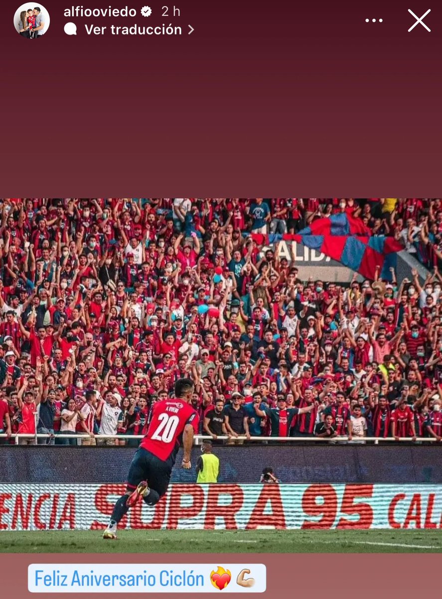 Alfio Oviedo en su historia de Instagram 🔵🔴