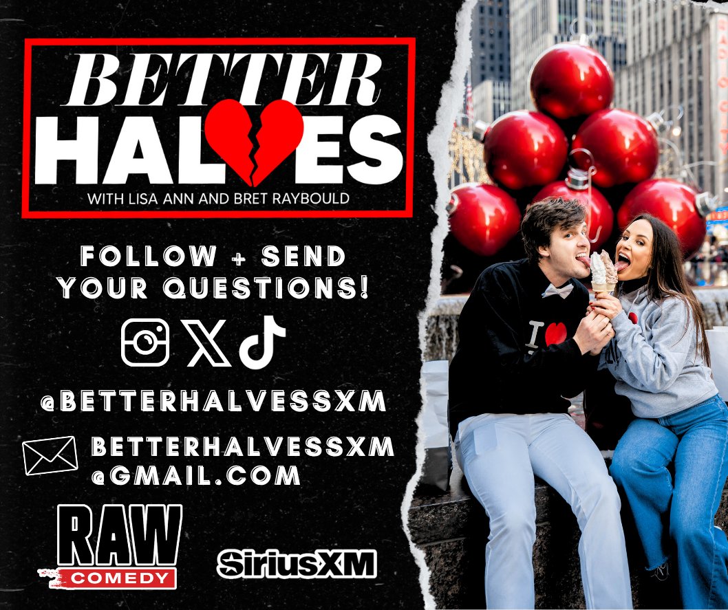 Lisa Ann (@thereallisaann) on Twitter photo Who's ready for a wild ride? <a href="/BetterHalvesSXM/">Better Halves</a> 💔 is coming at you this Friday & we are bringing the heat. 🔥 
🎧 Tune in for all the unfiltered fun at 10AM, 5PM, and 10PM ET on @SiriusXM RAW Comedy (ch. 99) or anytime on the #SiriusXM app. #BetterHalves
siriusxm.us/BetterHalves Who's ready for a wild ride? <a href="/BetterHalvesSXM/">Better Halves</a> 💔 is coming at you this Friday & we are bringing the heat. 🔥 
🎧 Tune in for all the unfiltered fun at 10AM, 5PM, and 10PM ET on @SiriusXM RAW Comedy (ch. 99) or anytime on the #SiriusXM app. #BetterHalves
siriusxm.us/BetterHalves