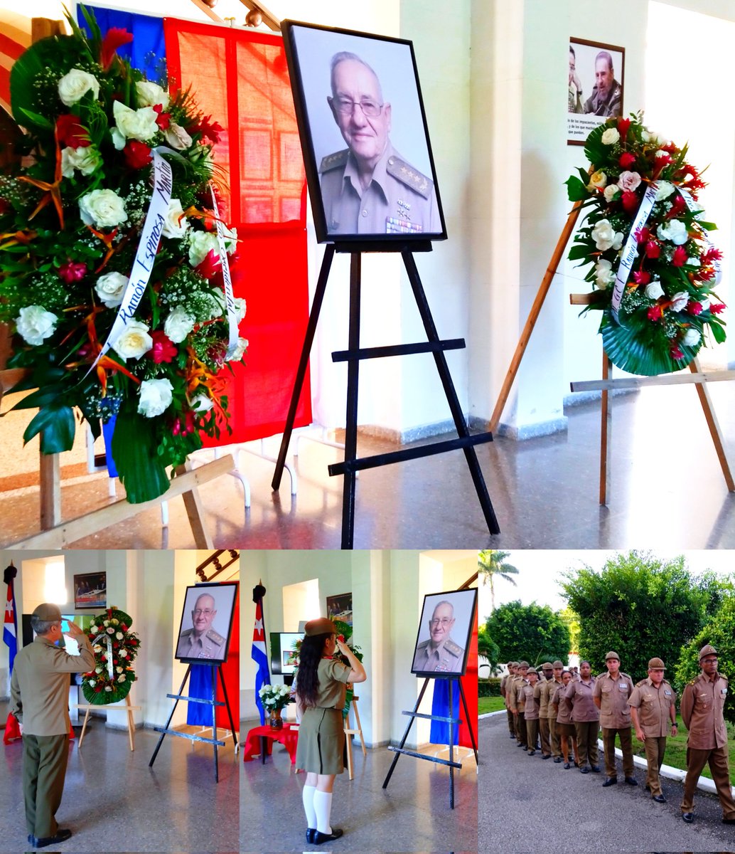 EjtoOccidental's tweet photo. 🔴🔵| En la mañana de hoy se realizó en el Ejército Occidental un homenaje póstumo al General de Cuerpo Ejercito Ramón Espinosa Martín.Una representación del Estado Mayor,sus Regiones Militares y las unidades subordinadas rindieron  tributo al legendario Héroe de Cabinda. #Cuba🇨🇺 https://t.co/6S6kxYfw62