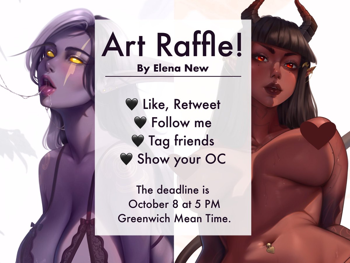 🤍Art Raffle🤍

Hi! 3000 subscribers!
I'm starting #ArtRaffle !

🖤Like, Retweet 
🖤Follow me
🖤Tag friends
🖤Show your OC 

The winner will receive a drawing of their character in a random pose, knee-up perspective. SFW or NSFW.

The deadline is October 8 at 5 PM GMT
Good luck🤍