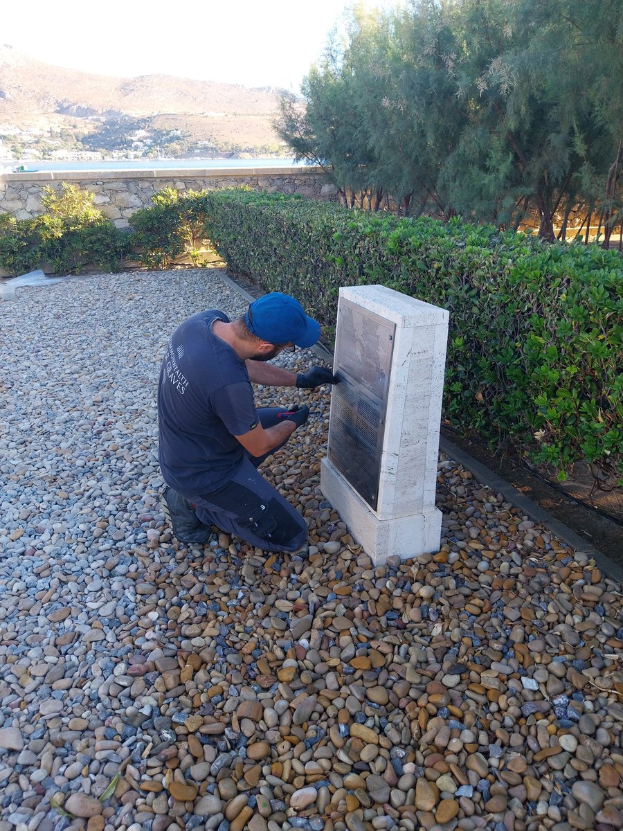 ChantzisNikos's tweet photo. @CWGC Leros War Cemetery inpainting letters and maintenance Historical notice. https://t.co/j9hnm6ZMat
