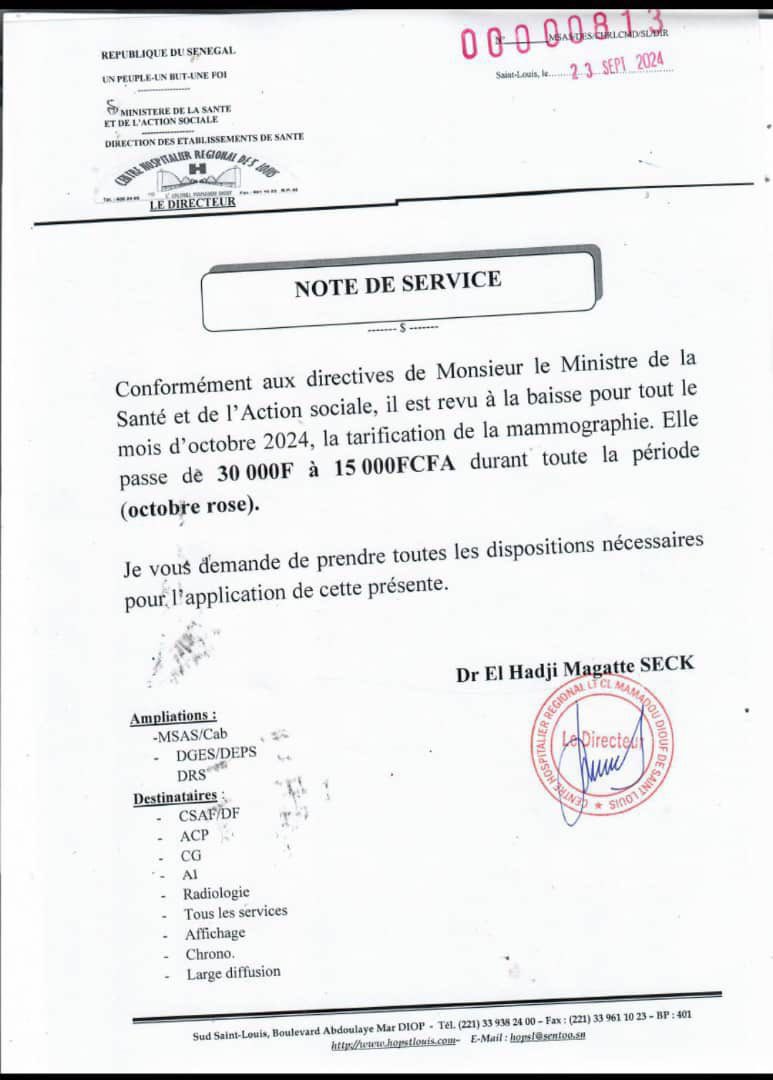 Ahmadoubamba36's tweet photo. La mammographie est à 15 000 FCFA tout au long du mois d'octobre. Ne tardez pas, allez vous faire dépister dès maintenant pour éviter que la situation ne s'aggrave. https://t.co/Afpju6rVUI