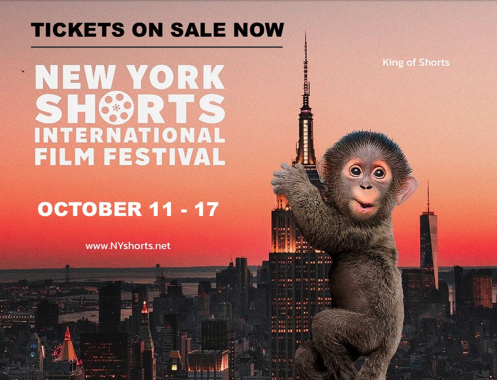 NYshorts's tweet photo. 👑New York Shorts International Film Festival🐒
📣October 11 - 17 
💥TICKETS ON SALE NOW!
 🎉Celebrate The Worlds Best Short Films
 Get your tickets👉 https://t.co/lZly4pEIoS https://t.co/CpO6zLEiXJ