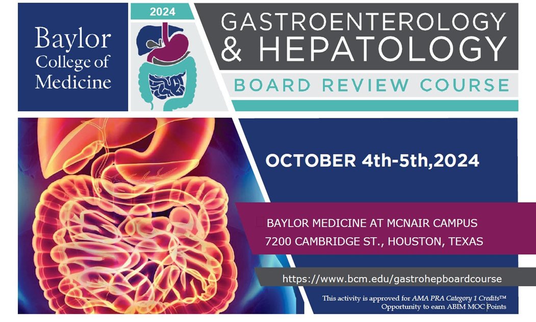 Ruben Hernaez (@ruben_hernaez) on Twitter photo REGISTER TODAY! We will see you on Friday and Saturday!
<a href="/bcm_gihep/">BCM Gastroenterology</a> <a href="/BCMCME/">BCM Clinician Resources</a> #GITwitter
Free to fellows and residents! <a href="/TexasGastros/">Texas Society for Gastroenterology and Endoscopy</a> <a href="/AmerGastroAssn/">American Gastroenterological Association (AGA)</a> <a href="/AASLDtweets/">AASLD</a> <a href="/AmCollegeGastro/">ACG</a> <a href="/ASGEendoscopy/">ASGE GI Endoscopy</a> REGISTER TODAY! We will see you on Friday and Saturday!
<a href="/bcm_gihep/">BCM Gastroenterology</a> <a href="/BCMCME/">BCM Clinician Resources</a> #GITwitter
Free to fellows and residents! <a href="/TexasGastros/">Texas Society for Gastroenterology and Endoscopy</a> <a href="/AmerGastroAssn/">American Gastroenterological Association (AGA)</a> <a href="/AASLDtweets/">AASLD</a> <a href="/AmCollegeGastro/">ACG</a> <a href="/ASGEendoscopy/">ASGE GI Endoscopy</a>