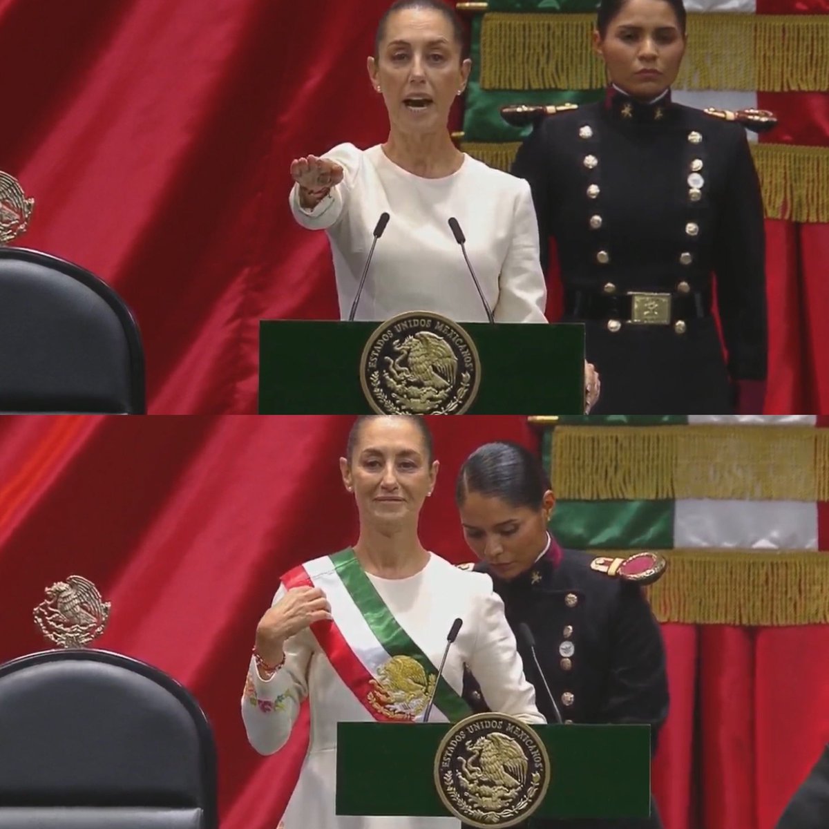 CerebrosG's tweet photo. Momento histórico para todo México, oficialmente Claudia Sheinbaum es la nueva presidenta de nuestro país.

La primera mujer presidenta en 200 años de vida independiente de nuestra República.

Fotografía que pasará a la historia. https://t.co/VOsI54AK6q
