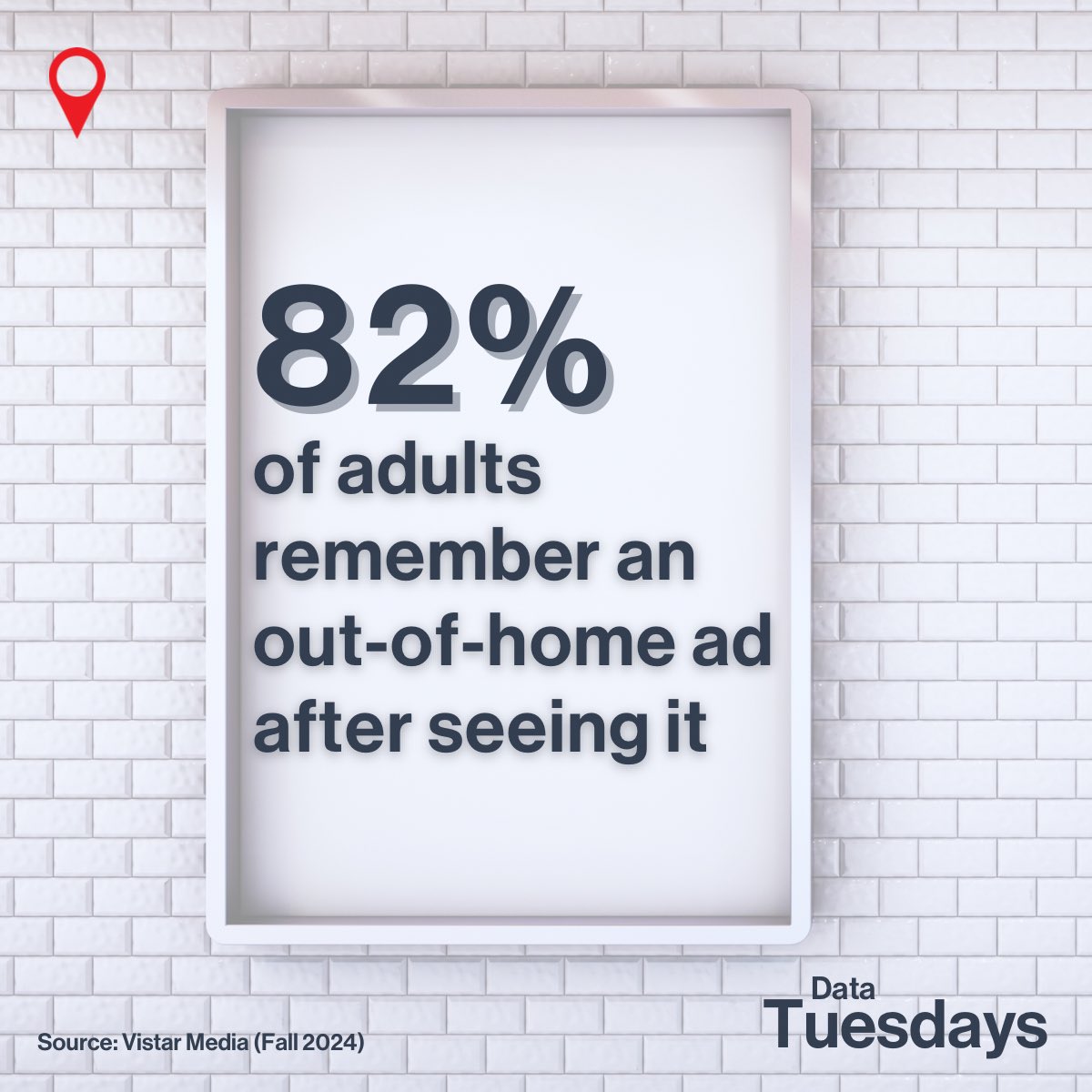 COMMBCA's tweet image. Did you know? A U.S. study found that 82% of adults recall seeing an out-of-home ad! Take advantage of OOH to elevate your brand and amplify your impact.

— 
Sign up for our newsletter at bit.ly/COMMBnewsletter

#COMMBDataTuesdays #OOHAdvertising #consumerbehavior