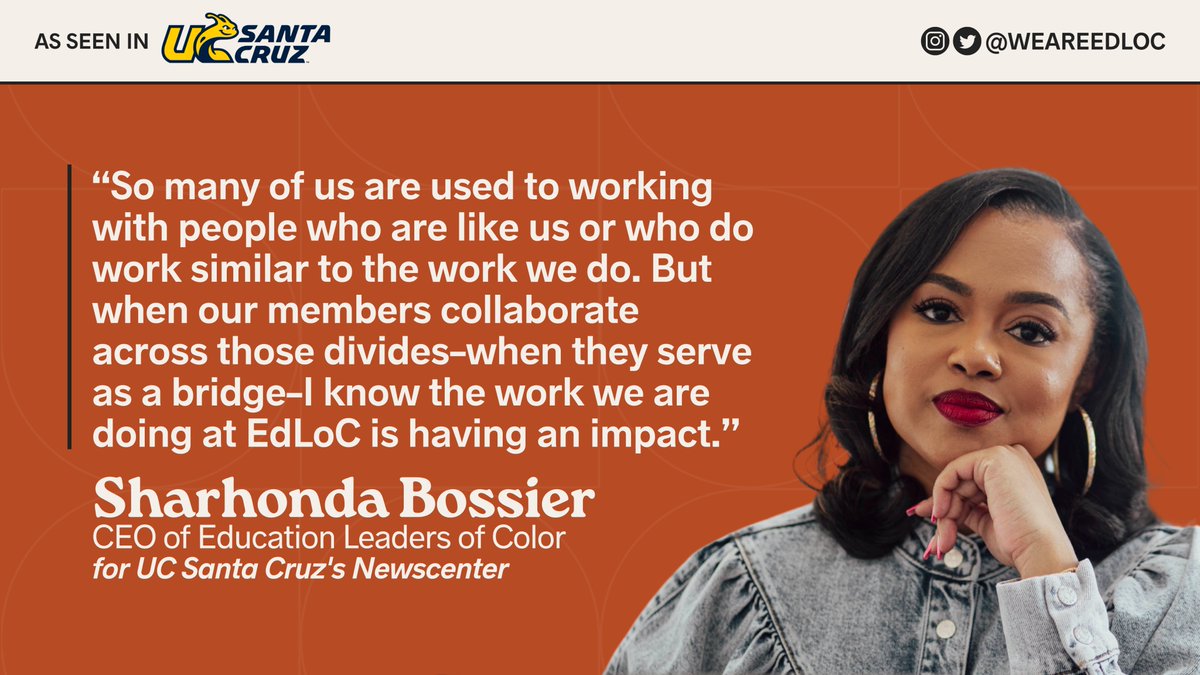 WeAreEdLoC's tweet image. Our CEO, @BossierS, was featured in @ucsc’s Newscenter, reflecting on her college journey and sharing the journey of EdLoC’s formation. Read more: bit.ly/3ZGUdEX #WeAreEdLoC #PressFeature #WeareEdLoC