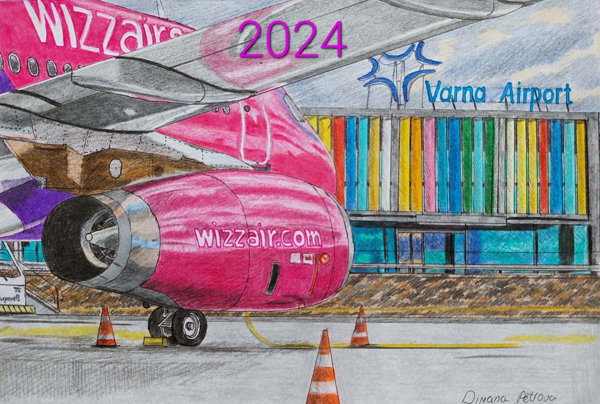 AircraftBy's tweet photo. 3 years ago and now ✍️😍
The real photo of this Airbus A320 wearing the old livery of @wizzair is taken by Ivaylo Starchev  at @VarnaAirport 🇧🇬
#WizzAir #wizzaircom #WIZZcraft #flyWIZZ #VarnaAirport #drawing #VisitBulgaria #VarnaCity #airport #aviation #airplanes https://t.co/J1OLY3eNLd