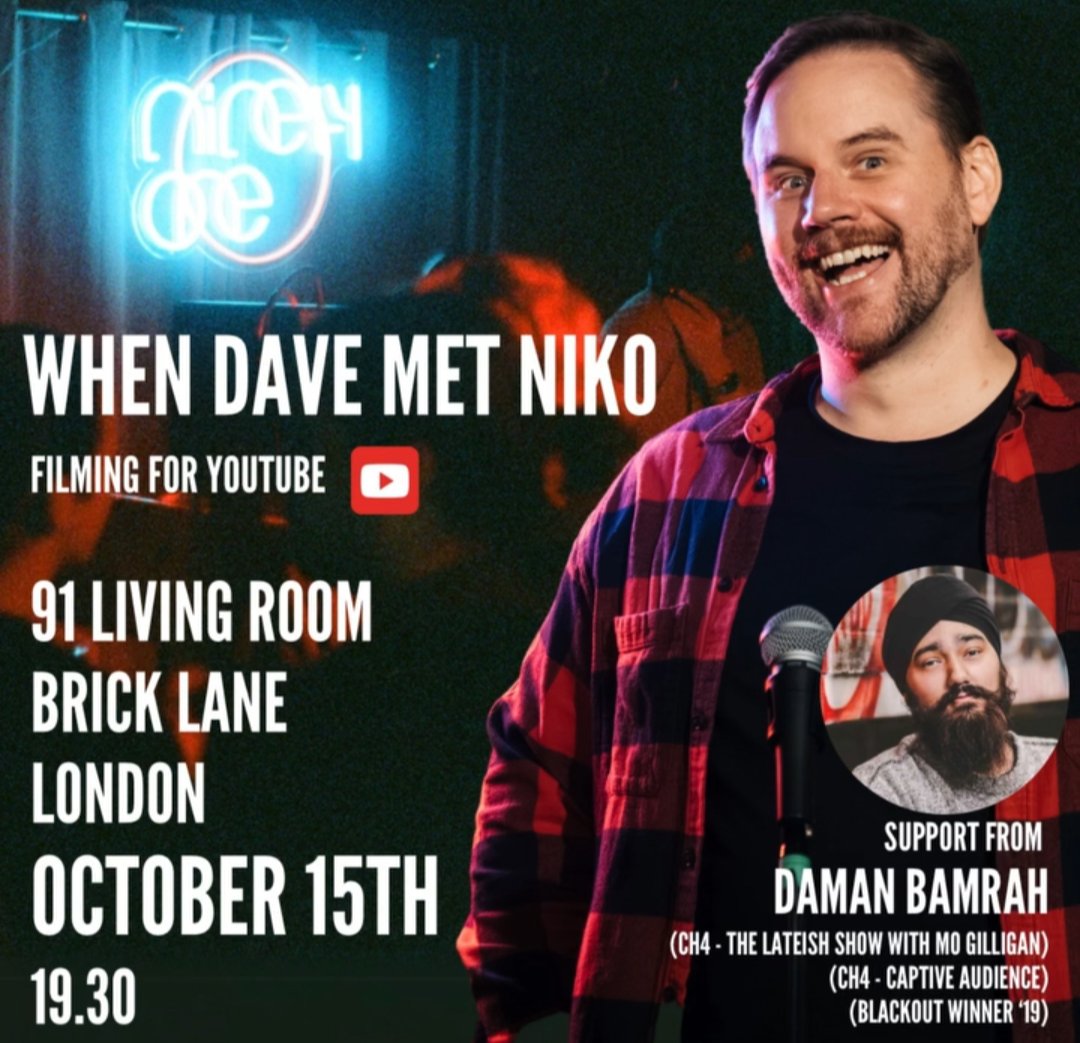 Editor Thomas (@sirtomlongtweet) on Twitter photo #London | #standupcomedy
<a href="/smileydaveuk/">Smiley Dave</a> catches up with <a href="/NikoOmilana/">NDL Ringside</a> for a #YouTube special this #October. Supported by the award winning comedian <a href="/dsbamrah/">Daman Bamrah</a>
⚠️LIMITED Tickets Available!
🎟️ tinyurl.com/372wxzjf
💻tinyurl.com/4pp9zbhk
4.4m views and counting! ☝🏻 #London | #standupcomedy
<a href="/smileydaveuk/">Smiley Dave</a> catches up with <a href="/NikoOmilana/">NDL Ringside</a> for a #YouTube special this #October. Supported by the award winning comedian <a href="/dsbamrah/">Daman Bamrah</a>
⚠️LIMITED Tickets Available!
🎟️ tinyurl.com/372wxzjf
💻tinyurl.com/4pp9zbhk
4.4m views and counting! ☝🏻