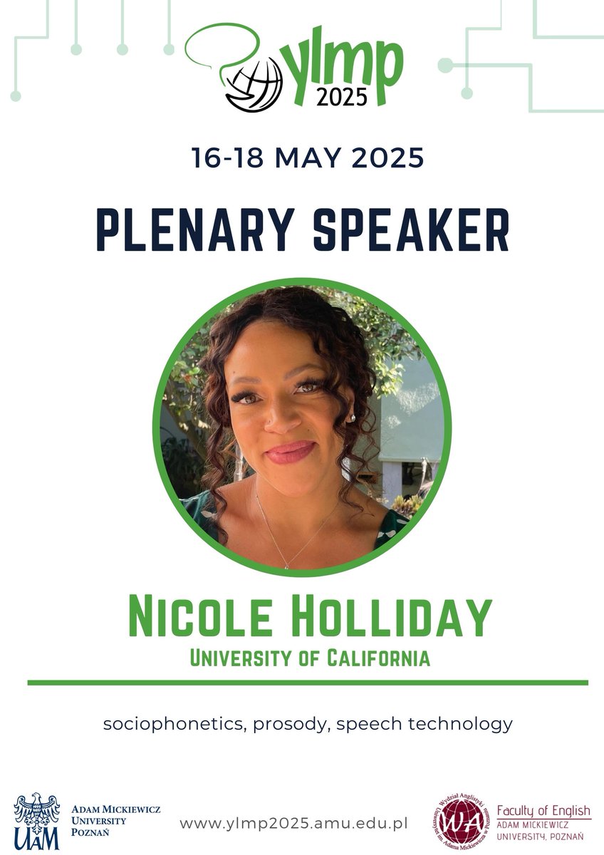 CongressYlmp's tweet photo. We are delighted to announce that Dr. Nicole Holliday will be a Plenary Speaker at YLMP 2025! 🎉

You can head over to https://t.co/8gyVTofBi5 to find out more about Dr. Holliday’s research! https://t.co/vplVOfinBo