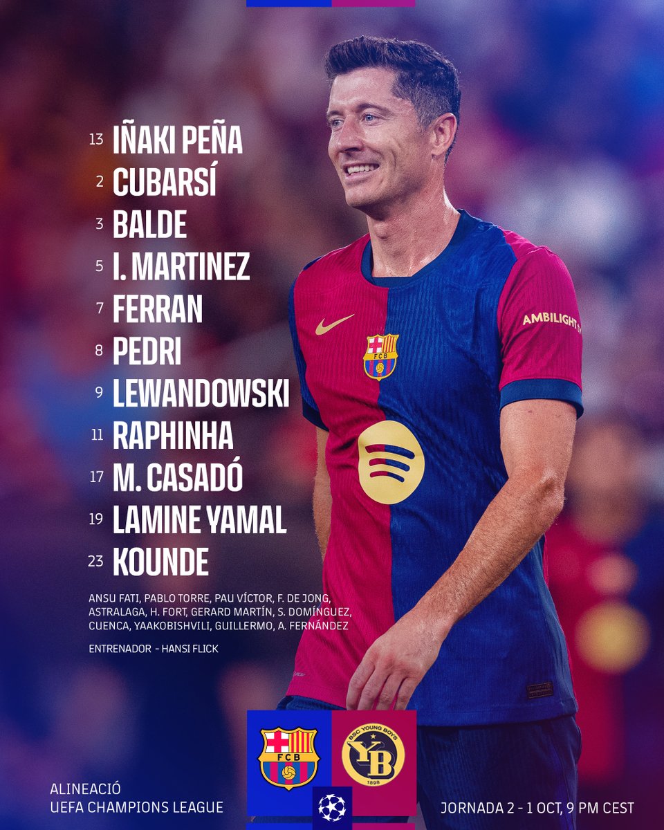 🚨𝐁𝐀𝐑𝐂̧𝐀 𝐗𝐈 🚨
#BarçaYoungBoys