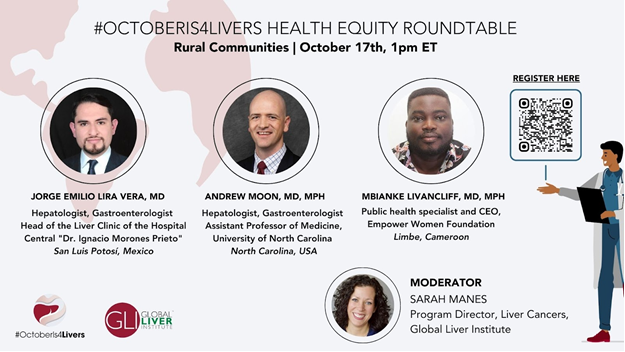 Andrew Moon (@andrewmmoon) on Twitter photo Learn more about barriers and strategies to address liver cancer in the #OctoberIs4Livers Health Equity Series
Please register for this important series from <a href="/GlobalLiver/">Global Liver Institute</a> to learn more about disparities in Liver Cancer Care
Link: us06web.zoom.us/webinar/regist⦠Learn more about barriers and strategies to address liver cancer in the #OctoberIs4Livers Health Equity Series
Please register for this important series from <a href="/GlobalLiver/">Global Liver Institute</a> to learn more about disparities in Liver Cancer Care
Link: us06web.zoom.us/webinar/registā¦