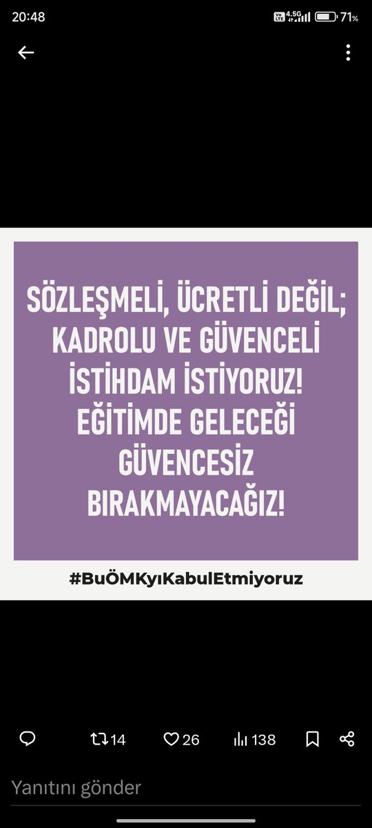 ZekiDirlikli's tweet photo. Öğretmenlik bir uzmanlık mesleğidir! Diplomalarımıza, emeğimize sahip çıkıyoruz. Mesleğimizi bölen değil, güçlendiren bir kanun istiyoruz
#BuÖMKyıKabulEtmiyoruz https://t.co/o1B0m8NwQC
